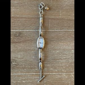 BRIGHTON silver/gold, bracelet watch, NEW battery